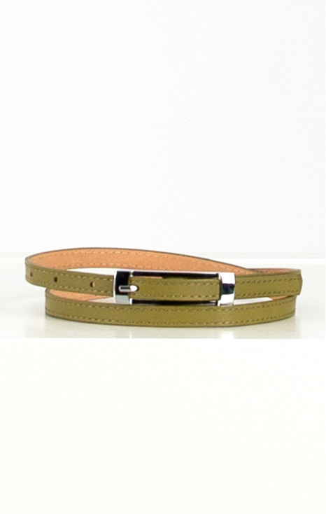 Genuine leather belt - Khaki