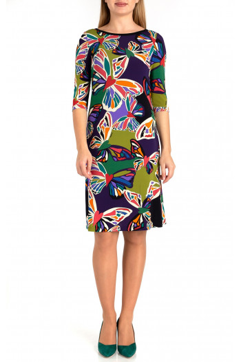 Dress with 3/4 sleeve on butterflies